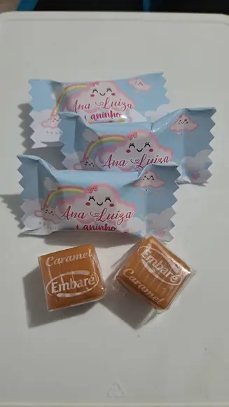 100 Caramelos Personalizados Chuva de Bênçãos