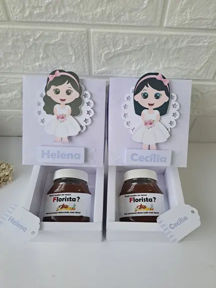 2 Convites Caixa Nutella Floristas