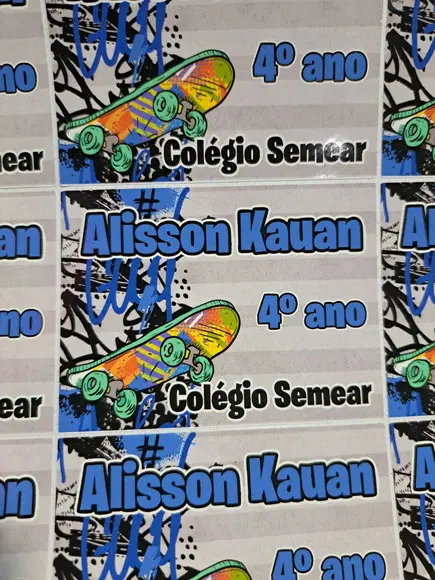 Kit Etiqueta Escolar - Skate