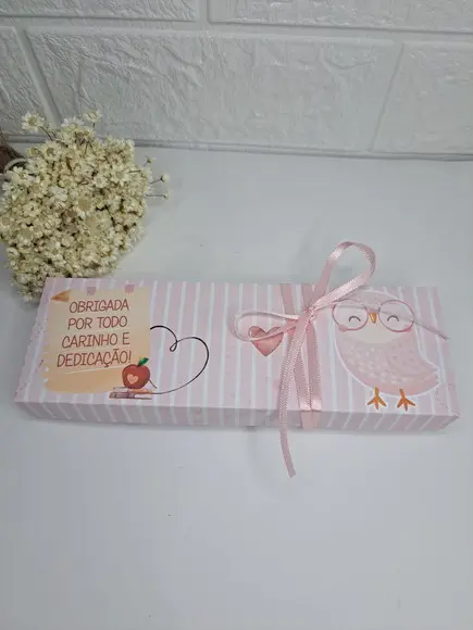 2 Caixas para Bis Coruja Rosa