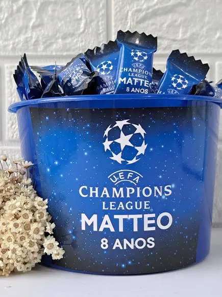 Balde com 100 Balas Champions (futebol)