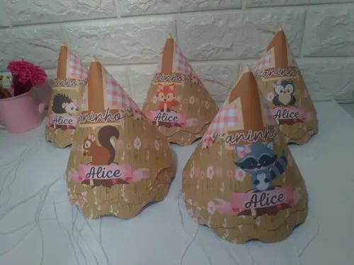 10 Chapéuzinhos de Festa Bosque/floresta