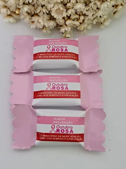 100 Balas Outubro Rosa Pílulas da Prevenção