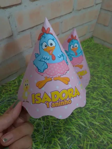 10 Chapéuzinho de Festa Galinha Pintadinha