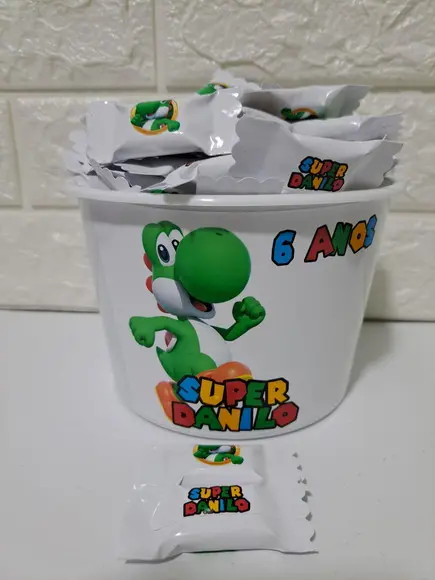 Balde com 100 Balas Yoshi