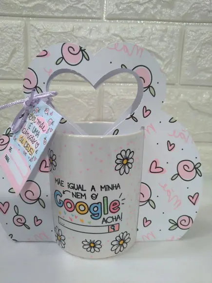 Caneca Dia das Mães com Embalagem