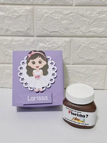 Convite Caixa Nutella Florista