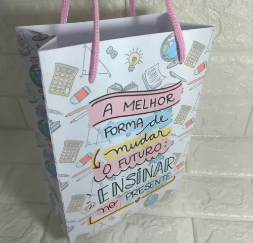 10 Sacolas Personalizada Dia dos Professores