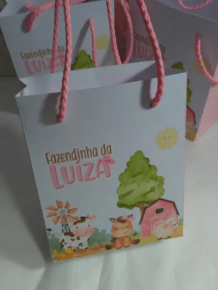 Sacolinha Fazendinha Rosa