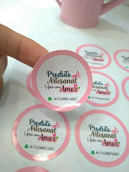 1 Cartela de adesivos produto artesanal