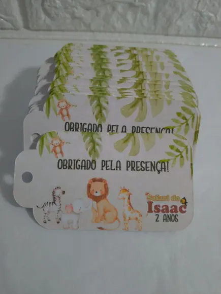 Tag de agradecimento safari