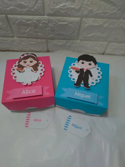 2 Convites caixa nutella DAMINHA e PAJEM