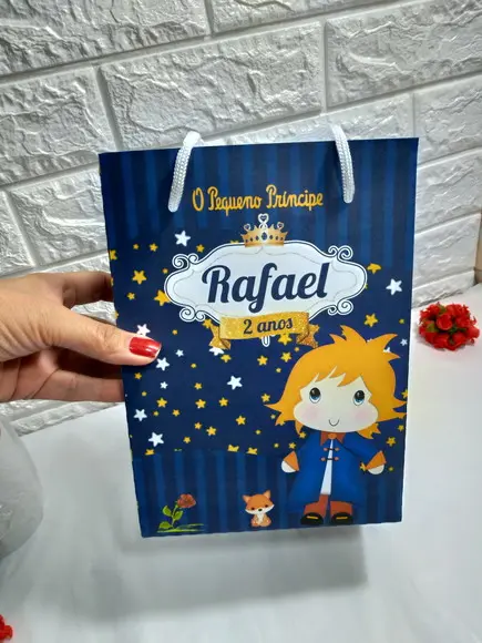 10 Sacolas Personalizada o Pequeno Príncipe