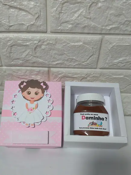 Convite caixa nutella DAMINHA