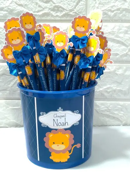 50 Lapis Personalizados Leãozinho