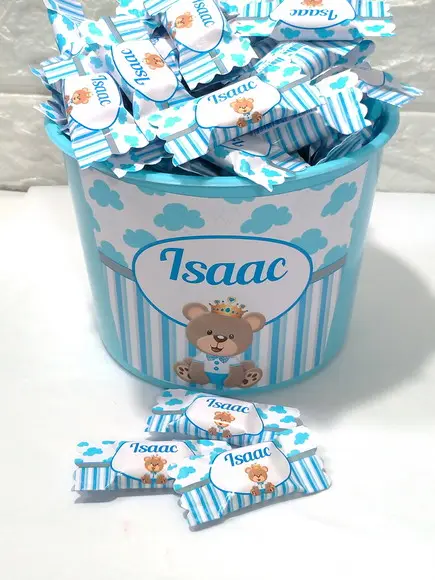 Balde com 100 balas urso príncipe