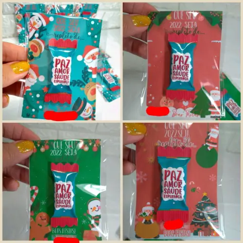 Cartão com Bala Natal