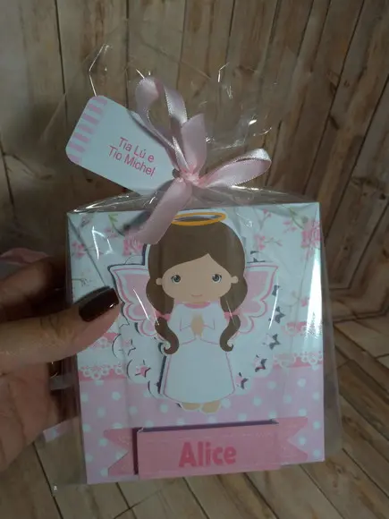 Convite caixa nutella BATIZADO MENINA
