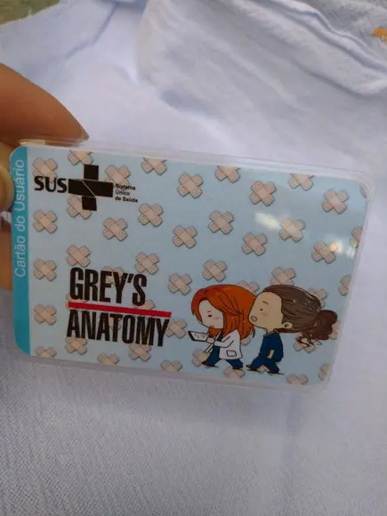 Cartão SUS personalizado Grays Anatomy