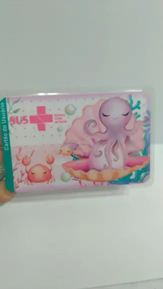 Cartão SUS personalizado fundo do mar