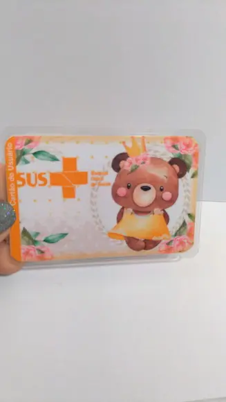 Cartão SUS personalizado ursinha princesa