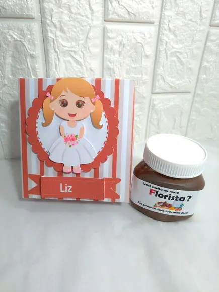 Convite caixa nutella FLORISTA