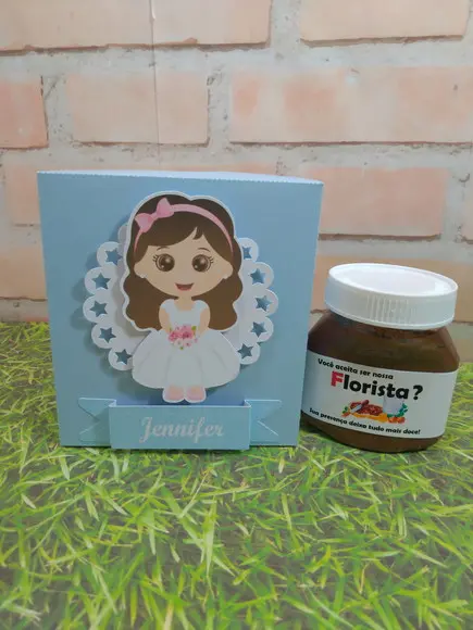Convite caixa nutella FLORISTA