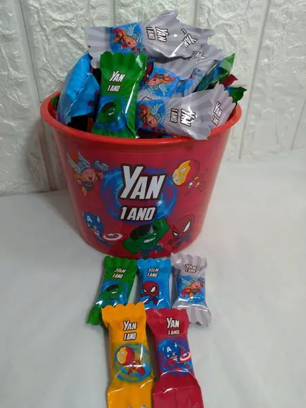 Balde com balas os vingadores baby