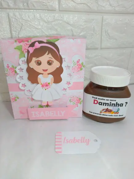 Convite caixa nutella DAMINHA
