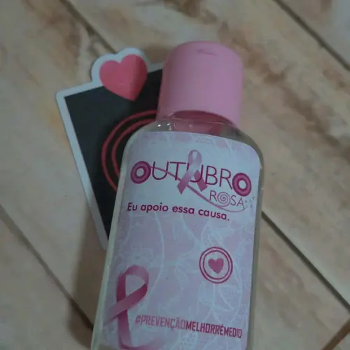Álcool em gel outubro rosa