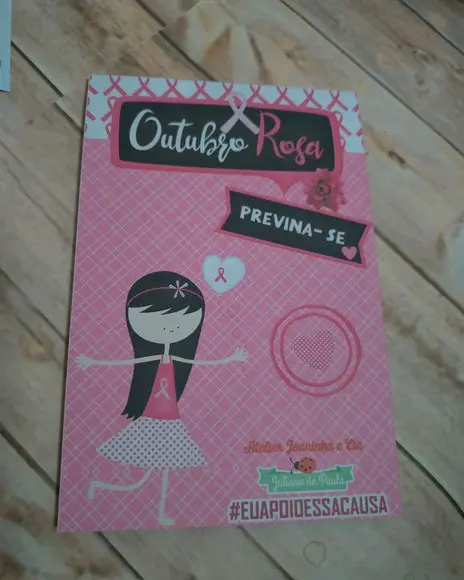 Bloco de anotações outubro rosa