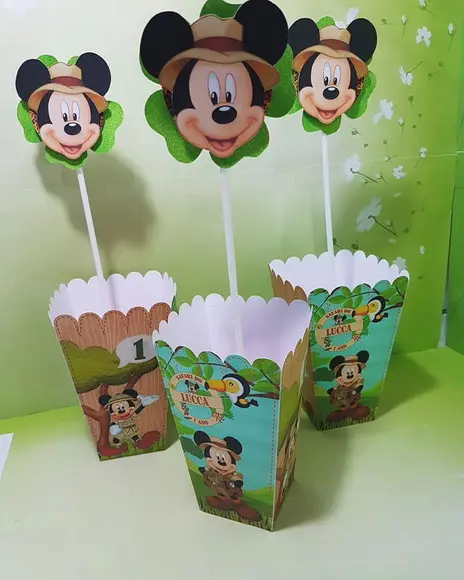 Cachepo Mickey Safari (Centro de Mesa)