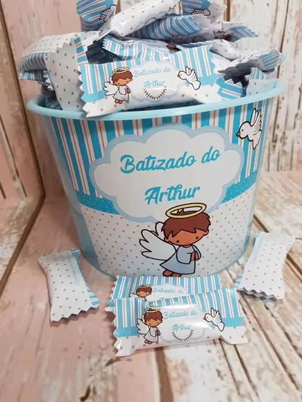 1 Balde com 100 balas batizado