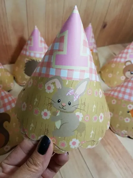 10 Chapéuzinhos de Aniversário Woodland