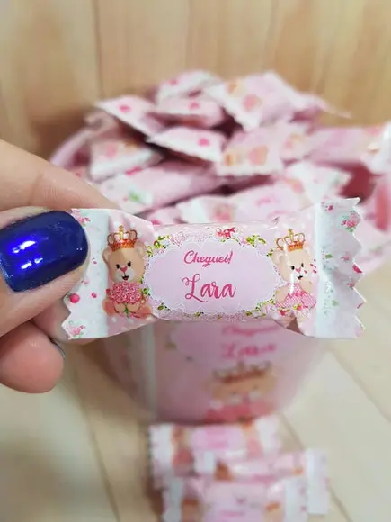 Bala Personalizada Ursinha Princesa