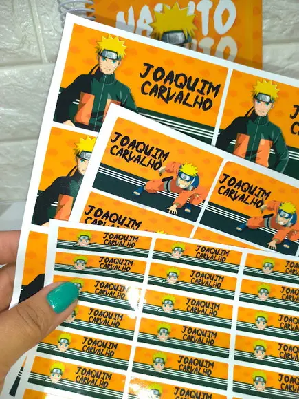 Kit Etiqueta Escolar - Naruto