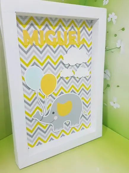 Quadro de papel elefantinho