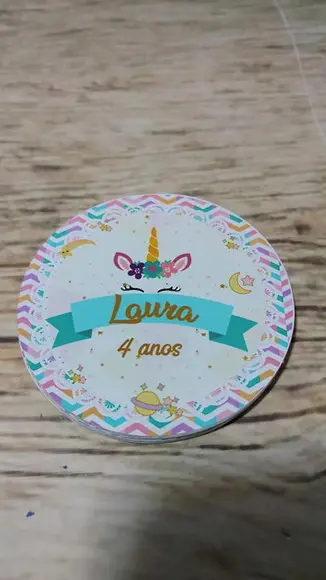 Adesivo 6 cm unicórnio
