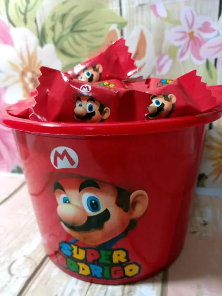 Balde com Balas Super Mário