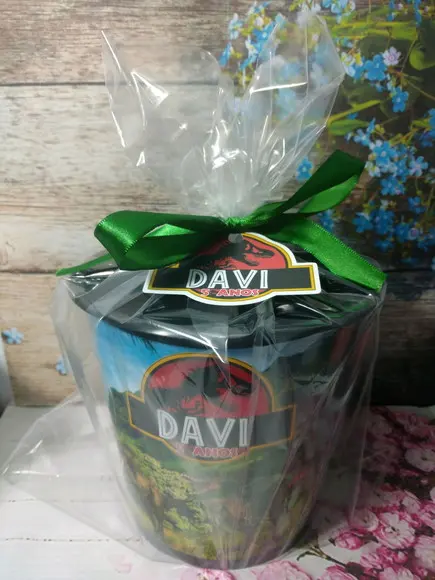 10 Baldes de Pipoca Dinossauro 1,5l