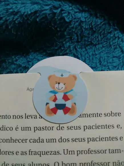 Marcador de página urso marinheiro