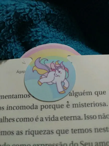 Marcador de página unicórnio