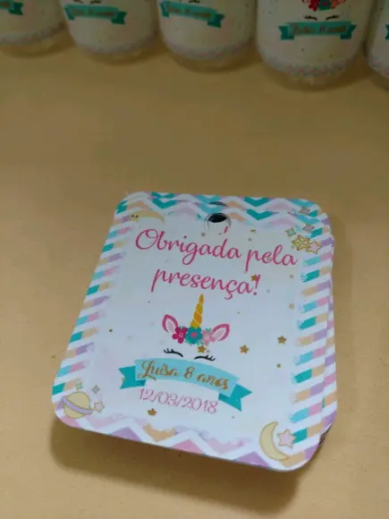 Tag Lembrancinha Unicórnio