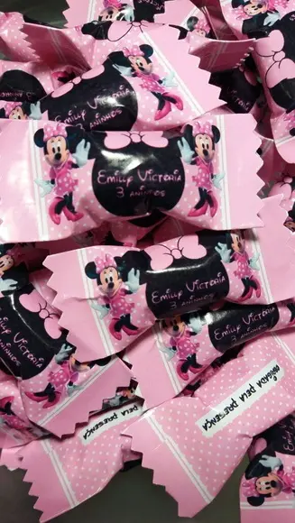 Bala Personalizada Minnie Rosa