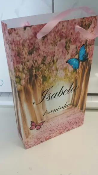 Sacolinha de Papel Jardim das Borboletas