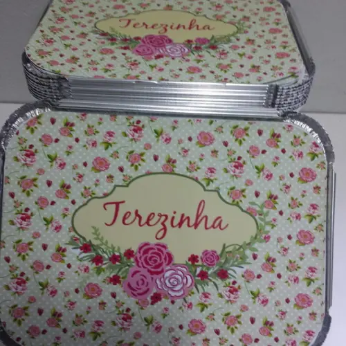 Marmitinha Personalizada Floral 500g