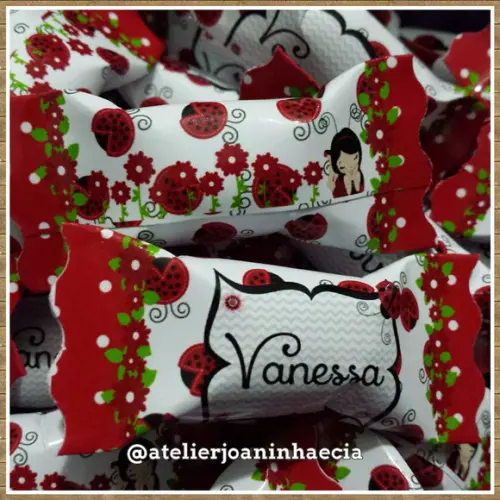 Bala Personalizada Joaninha