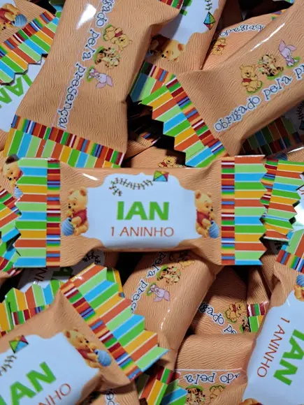 100 Balas Personalizada Ursinho Pooh