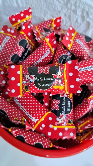 Bala Personalizada Minnie Vermelha