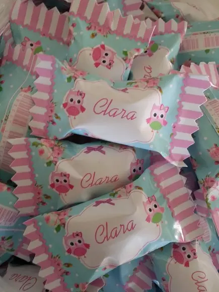 Bala Personalizada Corujinha